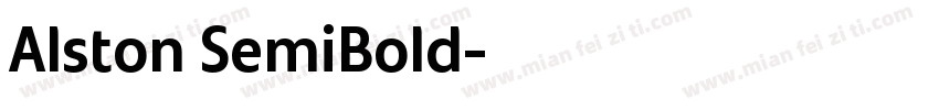 Alston SemiBold字体转换